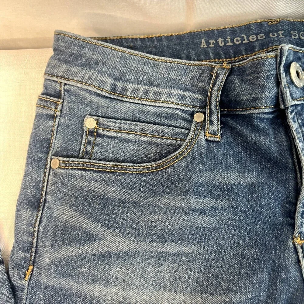 Articles of Society Carly Skinny Crop Med Wash Jean‎ Women's Size 25